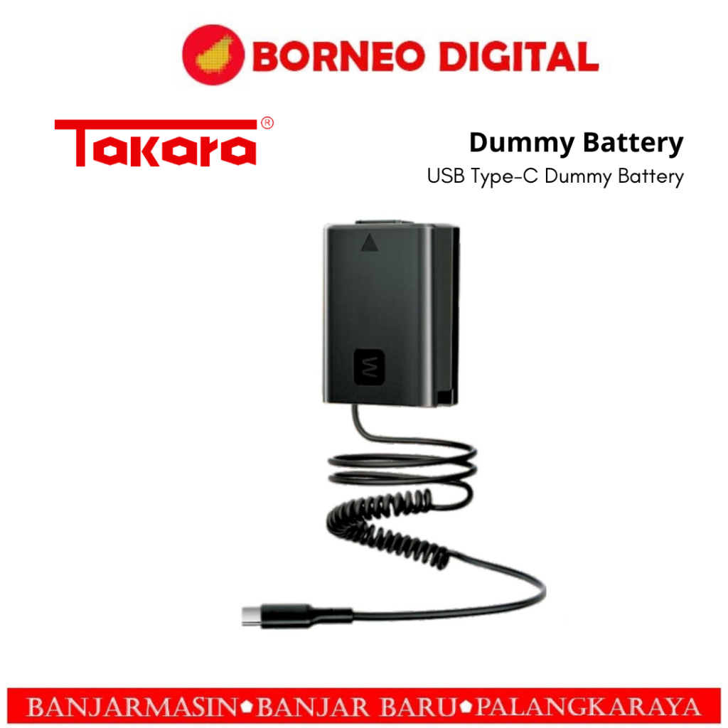Takara Dummy Battery USB Type-C NP-FW50 | NP-FZ100 | NP-LPE6 | NP-W126