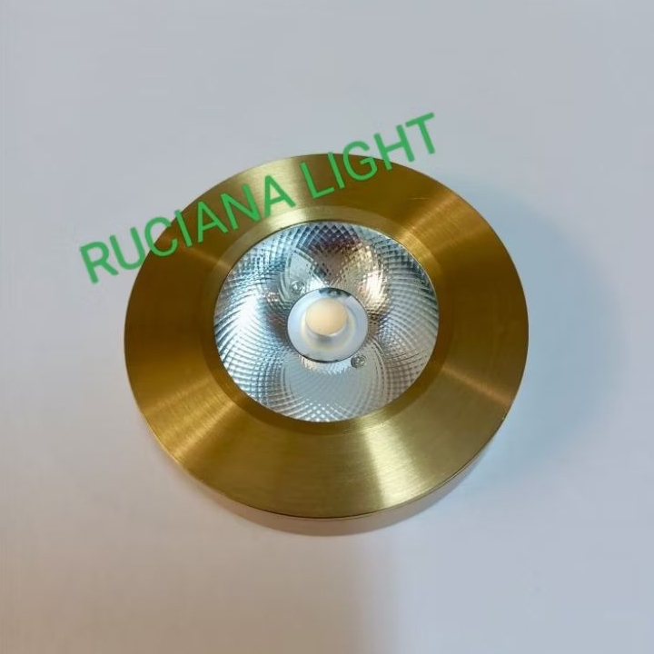 Lampu Downlight Outbow LED 5watt Cabinet Lemari GOLD BRASS