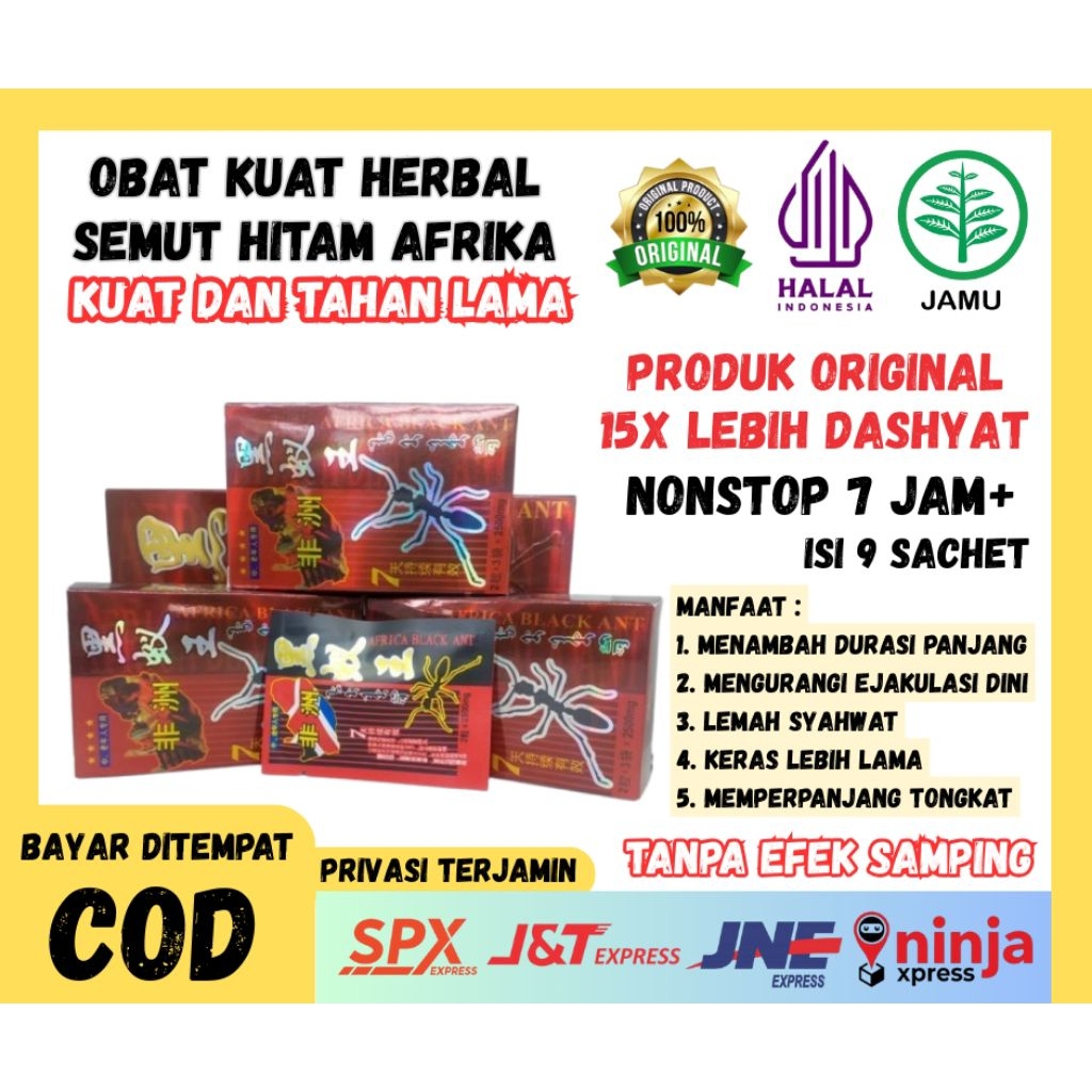 ANT9 SACHET OBATKUAT SEMUT HITAM DOP AFRIKA ORIGINAL