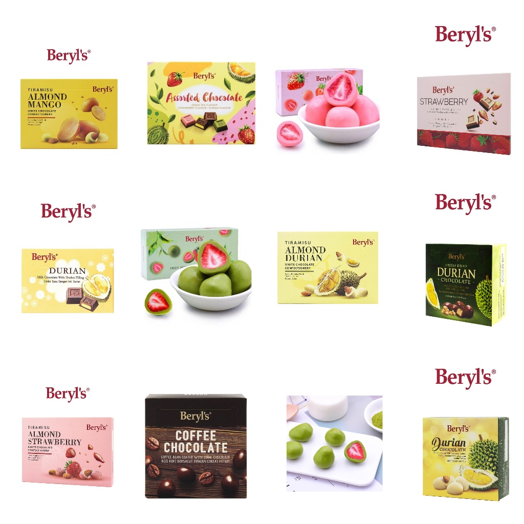 Cokelat Beryl's [EXP 01/2027] Beryl's Freeze Dried Strawberry Coated White Chocolate 80g Matcha Read