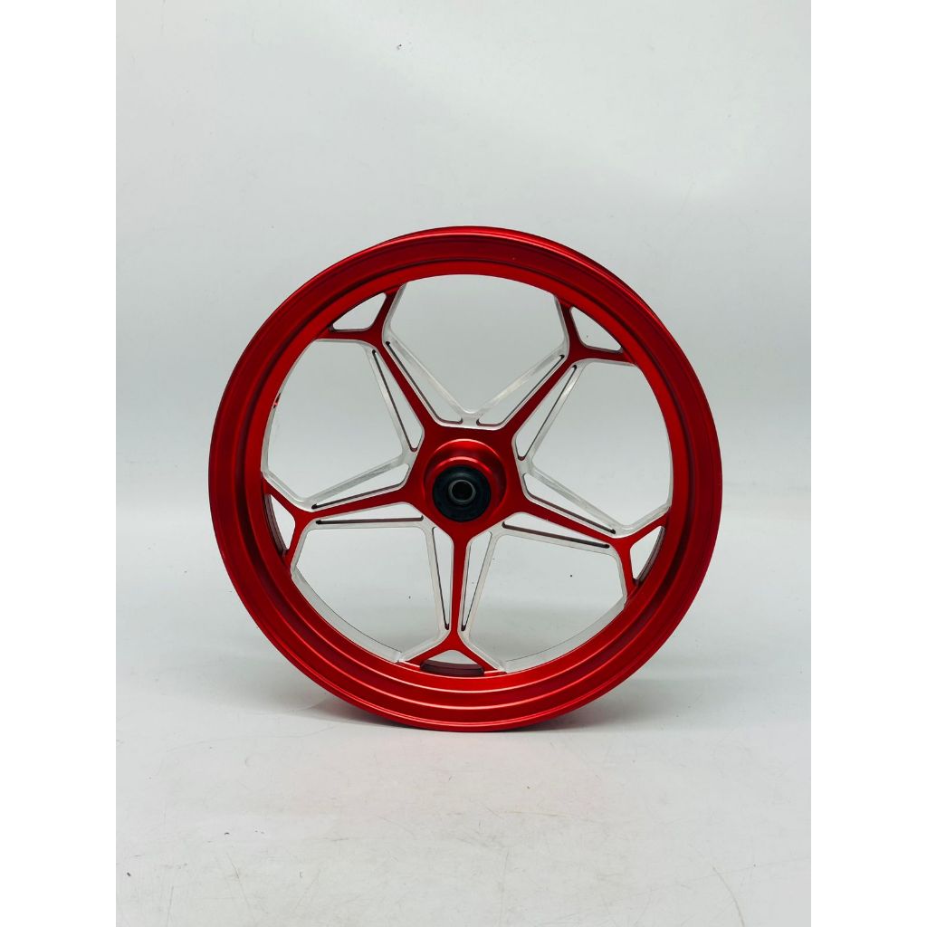 Velg Depan Motor Listrik TRAMDO Almunium CNC Ring 12 Lebar 2.50