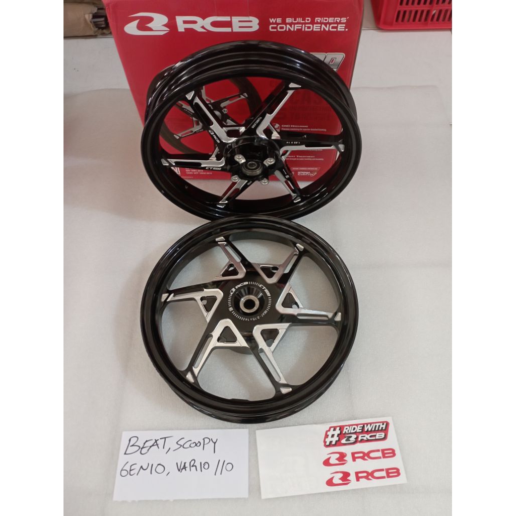 Velg Rcb CT600 Black Beat Genio Scoopy Vario 110 Veleg original Rcb