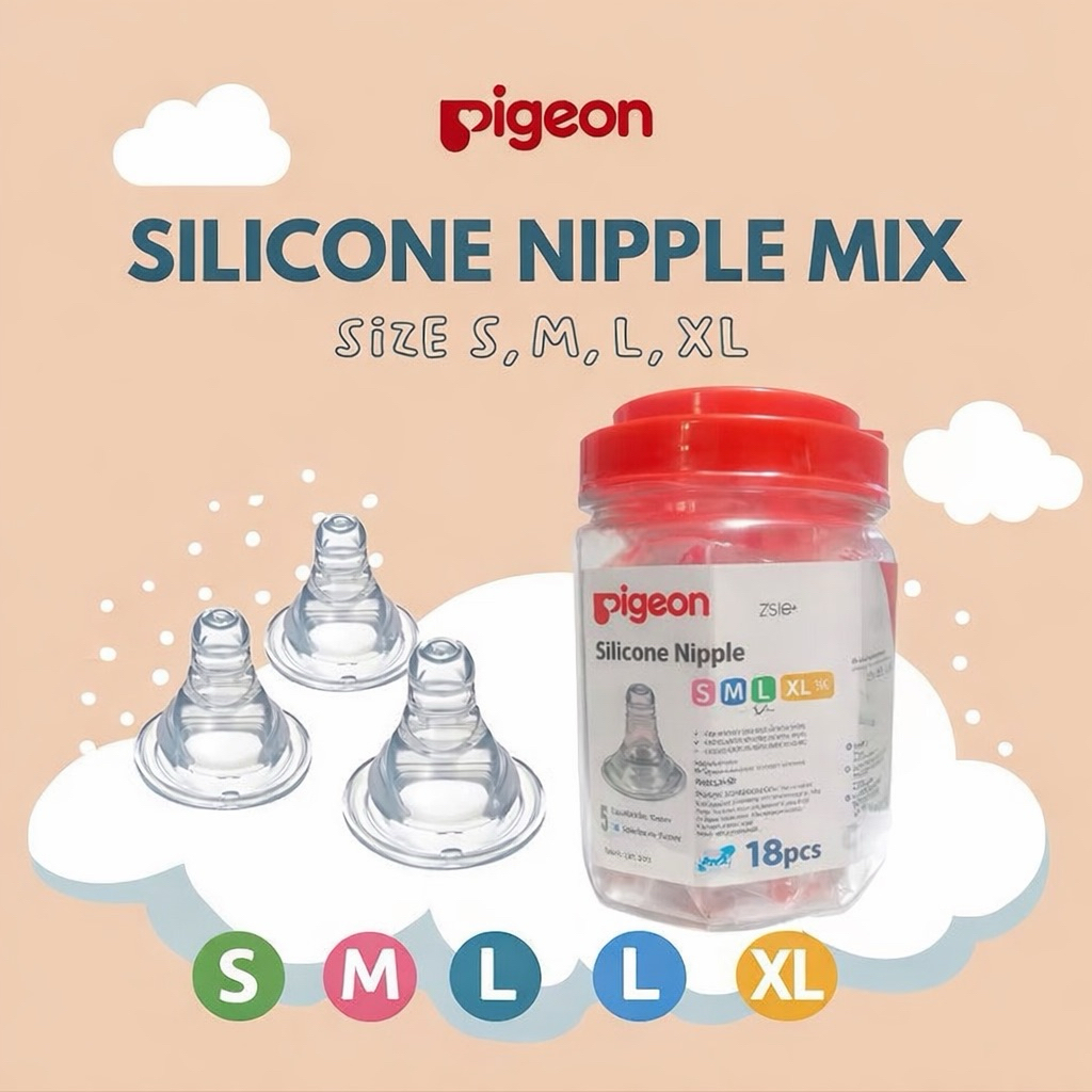 [BAYI CUTE] Dot Bayi I Pigeon I Peristaltik Nipple 3,8 cm I Slime Neck I BPA Free