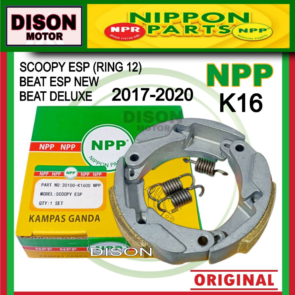 Kampas ganda Scoopy esp ring 12 Beat esp new Beat Deluxe 2017-2020 K16 original kampas kopling ganda