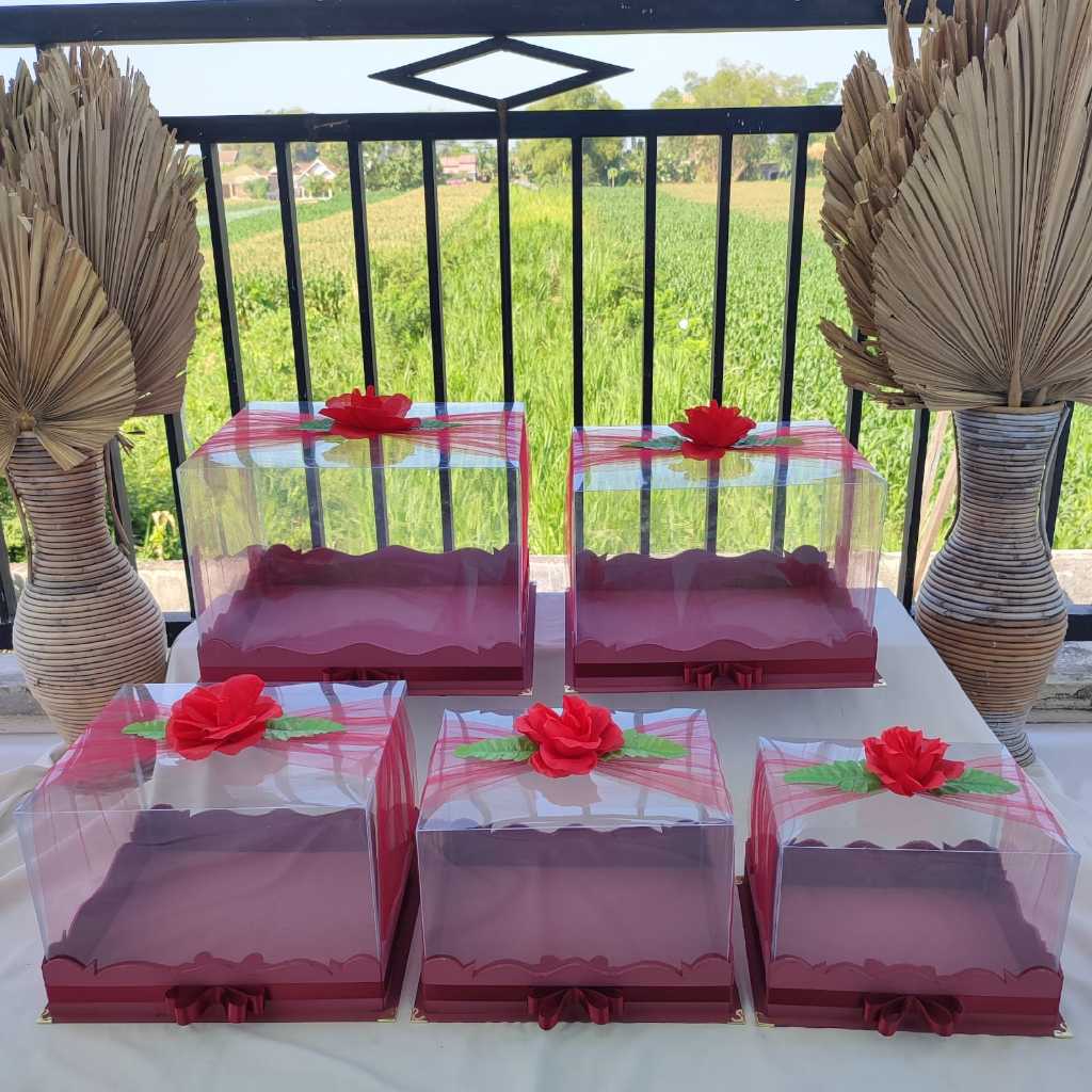 KOTAK SESERAHAN ISI 5/ BOX HANTARAN MOTIF GELOMBANG/ Kotak Hantaran Lamaran Nikah/ Box Seserahan