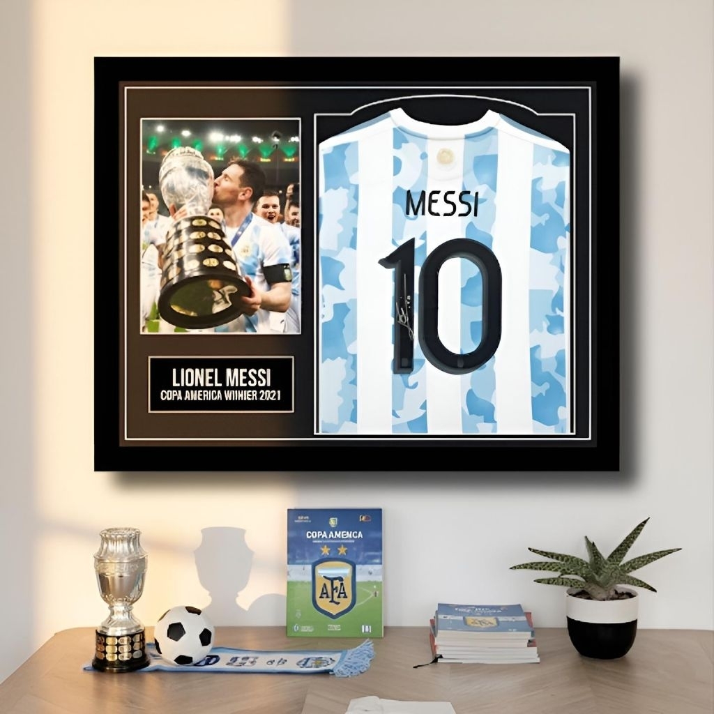 Frame Jersey Lionel Messi Winner Copa America | Replika Frame Jersey Lionel Messi Argentina