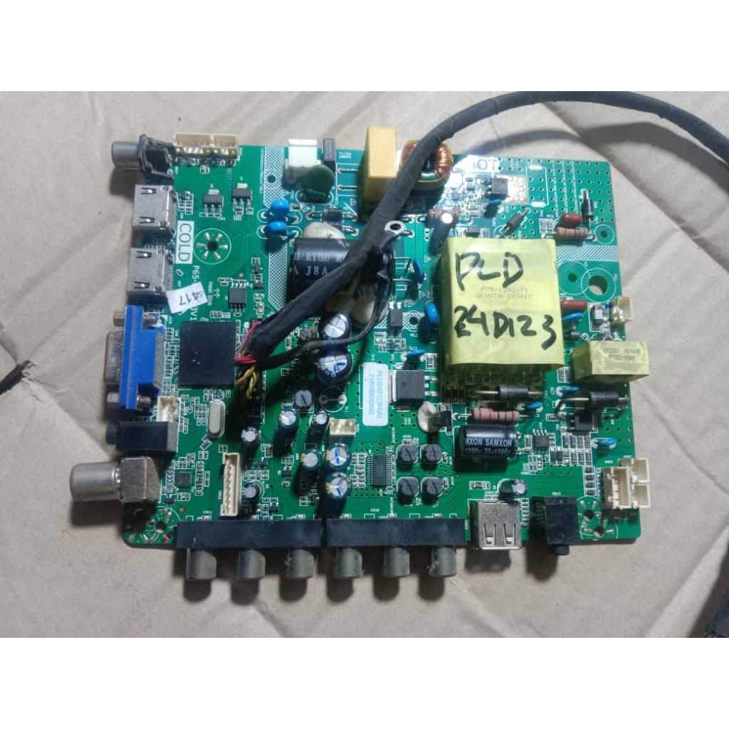 bekas mobo mb motherboard tv led polytron 24 inch pld 24d123