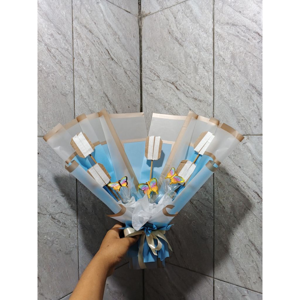 Buket kosongan uang/jajan kupu-kupu