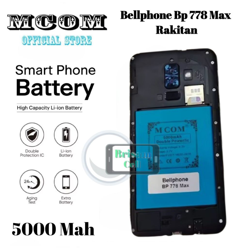Battery Mcom Bellphone BP778 Max - BP 778 Max Batre Baterai Double Power 5000 Mah