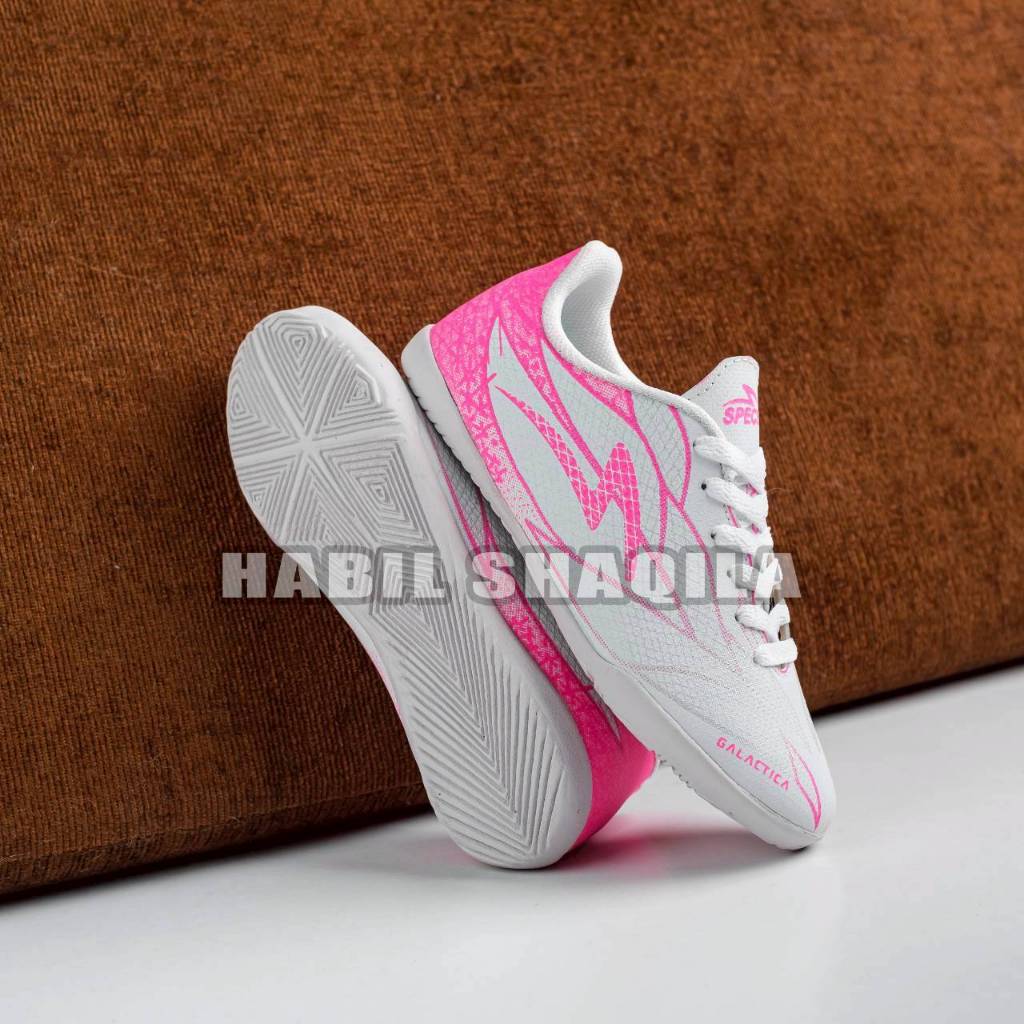 Sepatu Futsal Anak Laki Laki SD/SMP Size 33-37 Sepatu Futsal Anak Putih Pink