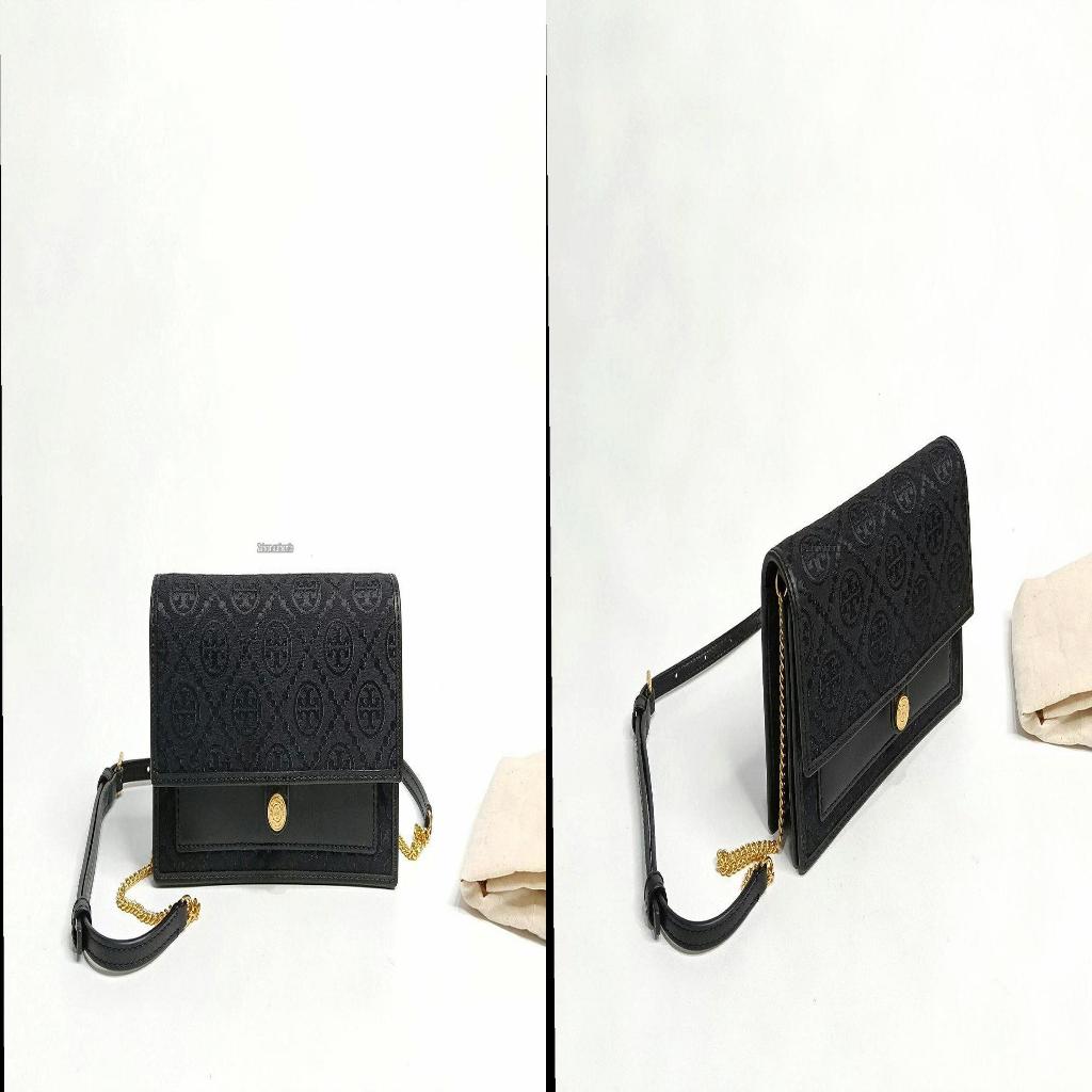 Dompet Tb T Monogram Chain Wallet Black Original