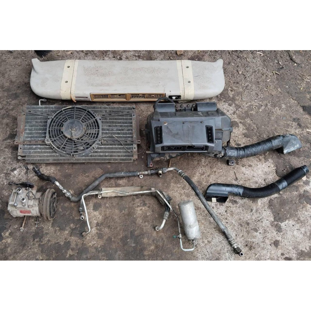 Set Komponen ac kijang diesel ( Kompressor , Radiator , Selang Hawa , Switch Ac , Kondensor , Dan La