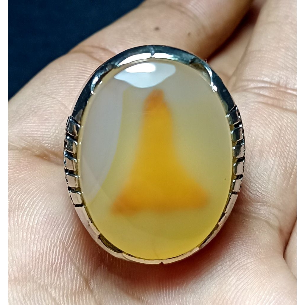 CINCIN BATU AKIK YAKUT KUNING ANTIK