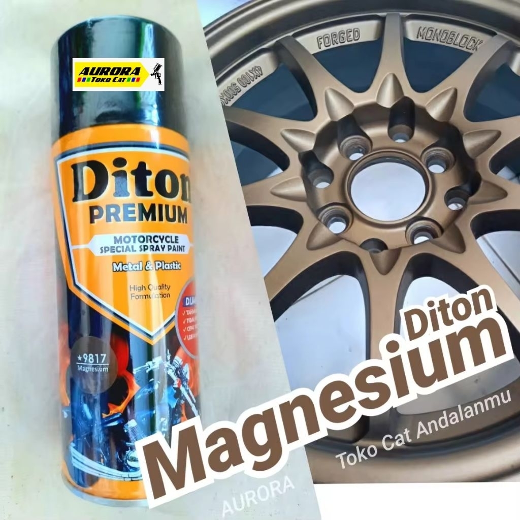 Cat Magnesium Diton Premium 9817 Coklat Gelap Tua Metalik Metallic