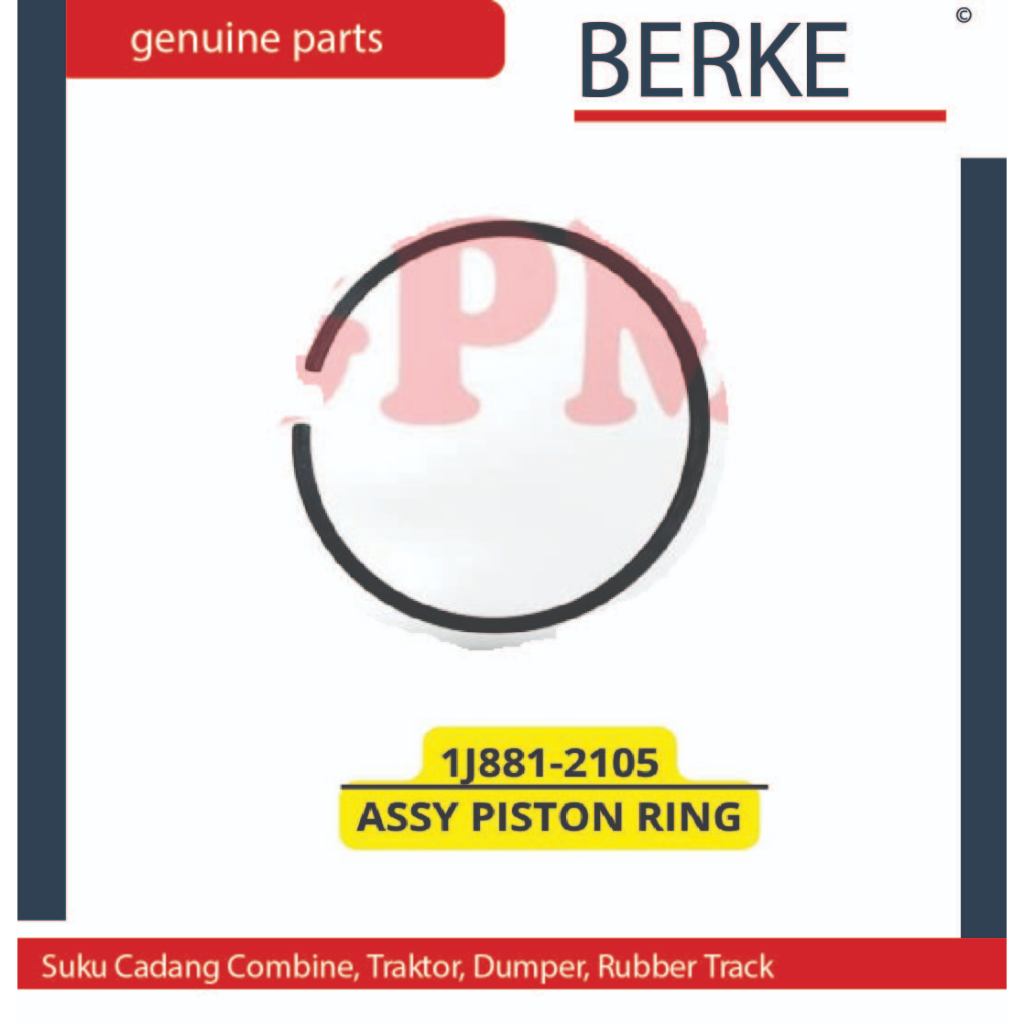 ASSY PISTON RING DC 70 / 1J881-2105-0 Suku Cadang Sparepart Combine Harvester