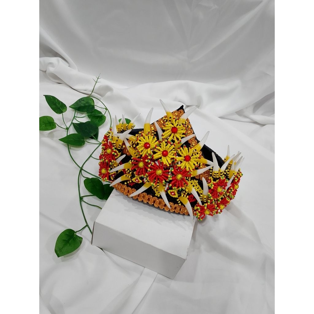 TOPI MAHKOTA DAYAK SUPER PREMIUM - MAHKOTA DAYAK KENYAH WANITA PREMIUM QUALITY