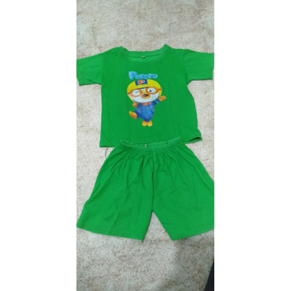 Setelan Anak Karakter Pororo ( Preloved )
