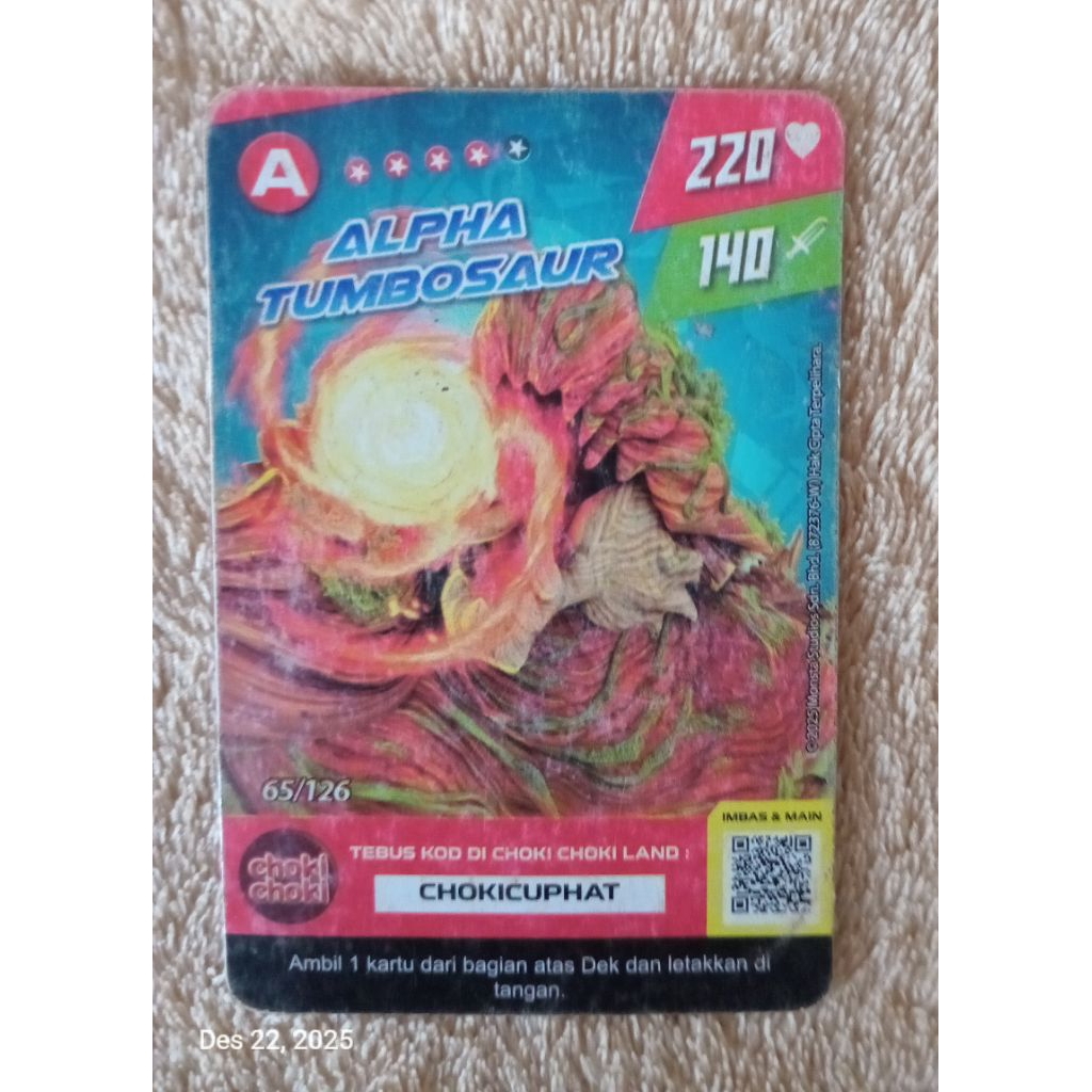 Kartu Boboiboy Monsta Galaxy Card