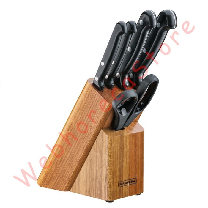 Tramontina Ultracorte Knife Set Wooden Block 6pcs / Pisau set