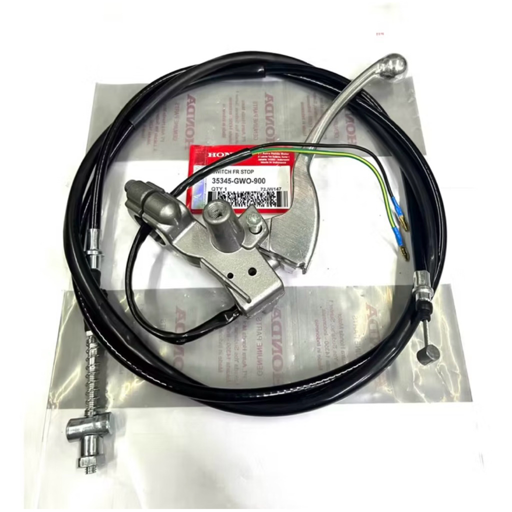 Kabel rem Belakang scoopy karbu + dudukan spion kiri + handle rem kiri + bonus switch rem kiri scoop