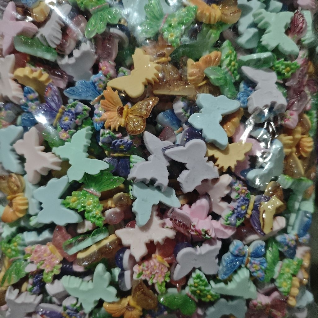 Resin clay kupu kupu cantik / clay resin kupu cantik 500pcs
