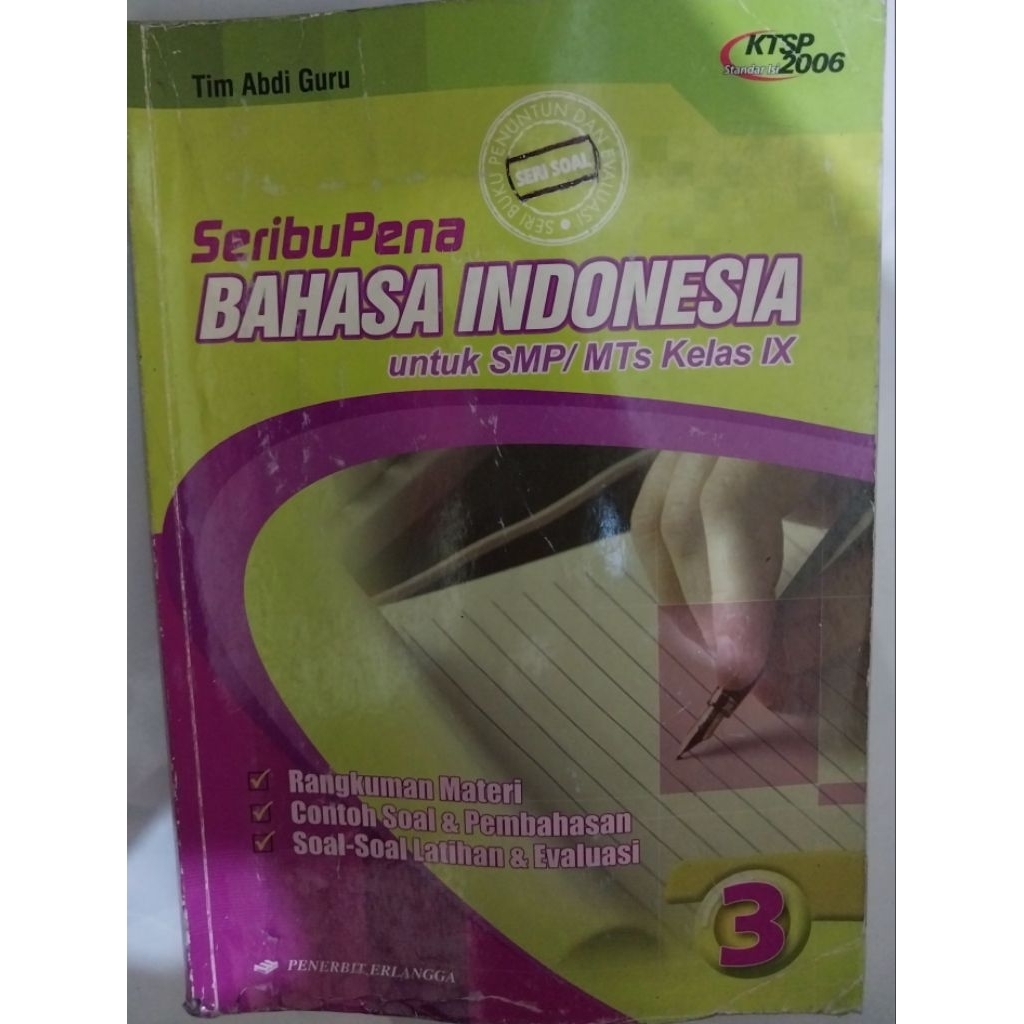 Buku Bekas Seribu Pena Bahasa Indonesia SMP/MTs Kelas IX