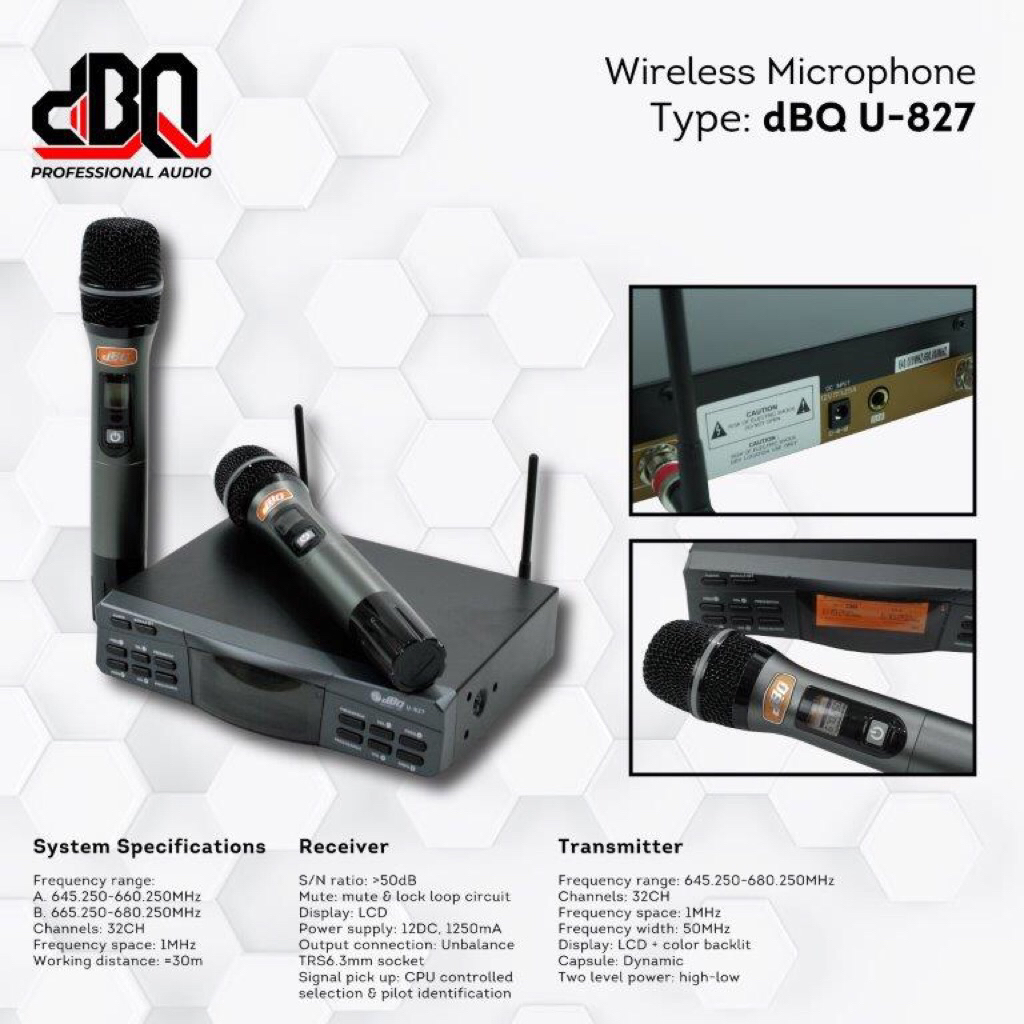 Mic Wireless DBQ U 827 / Microphone Wireless DBQ U 827 / Mic DBQ U827