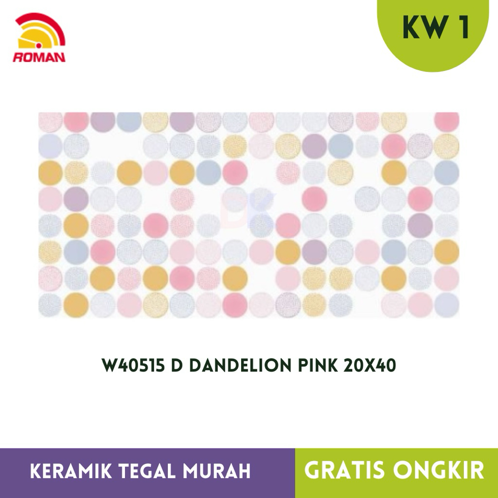Keramik Dinding Roman dDandelion Series W40515 20x40 W40517