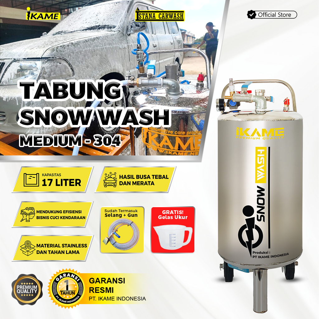 Tabung Snow Wash MEDIUM / Tabung Salju 20 liter 304 IKAME