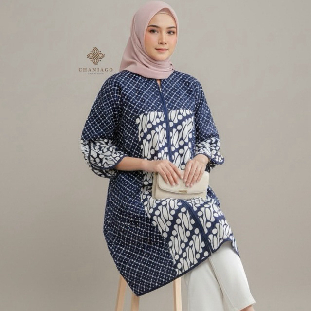 BATIK TUNIK/BATIK TUNIK KATUN/BATIK PAYUNG/BATIK MODERN/BATIK KEKINIAN/BATIK WANITA LENGAN PANJANG/B