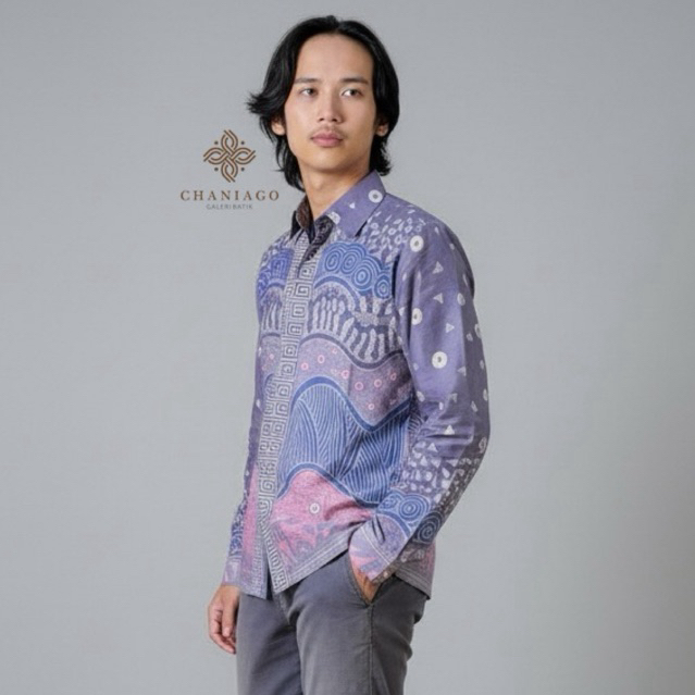 Kemeja Batik cowok lengan panjang/Batik Kemeja cowok/Batik cowok Lengan panjang/batik cowok kekinian