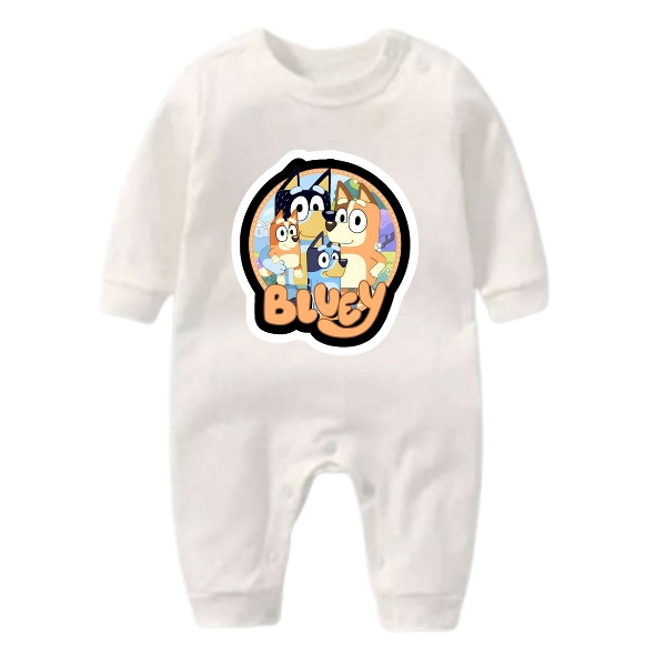 Sleepsuit Bayi Motif Bluey Bingo Family 2--10 Bulan - Romper Bayi Bluey Bingo
