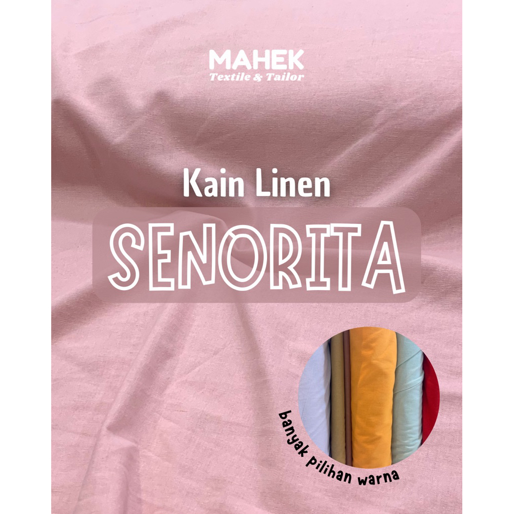 Kain Linen Premium / Linen Senorita / Kain Linen Tebal Dingin Premium / Harga Per 0,5M