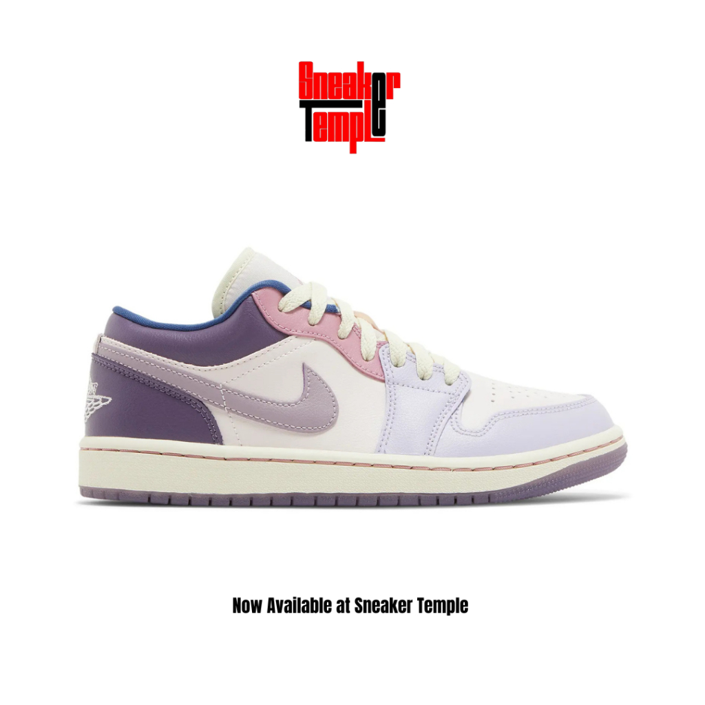 sneakertemple.- Sepatu Sneakers Wanita Air Jordan 1 Low Pastel Purple Authentic