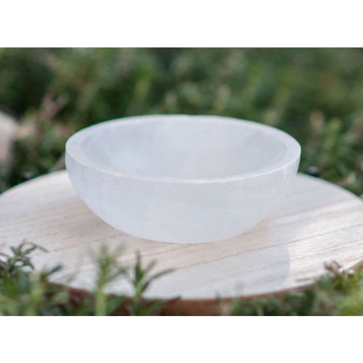 CRYSTALMINE Selenite Bowl / Selenite Mangkok Media Pembersih Crystal