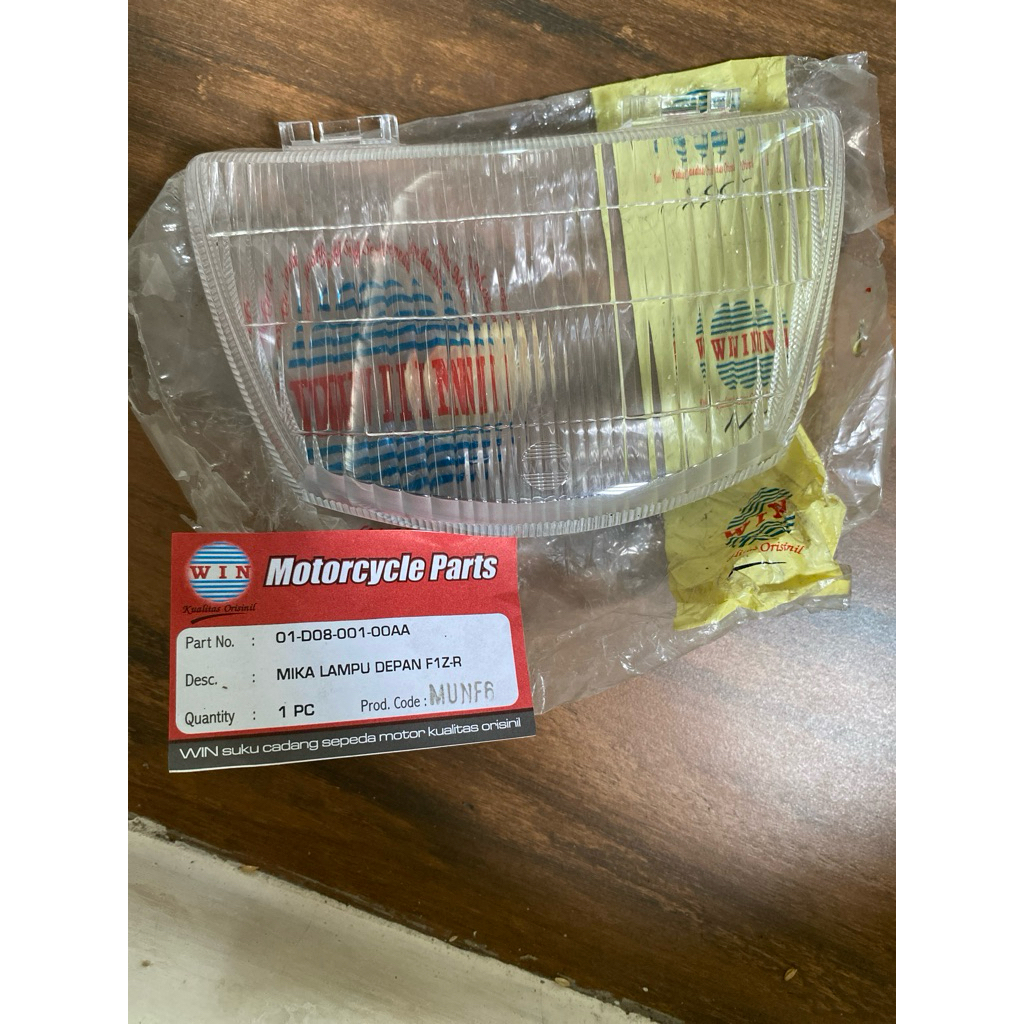 mika lampu depan  FIZ R / FIZR merk mpm/ kaca motor YAMAHA