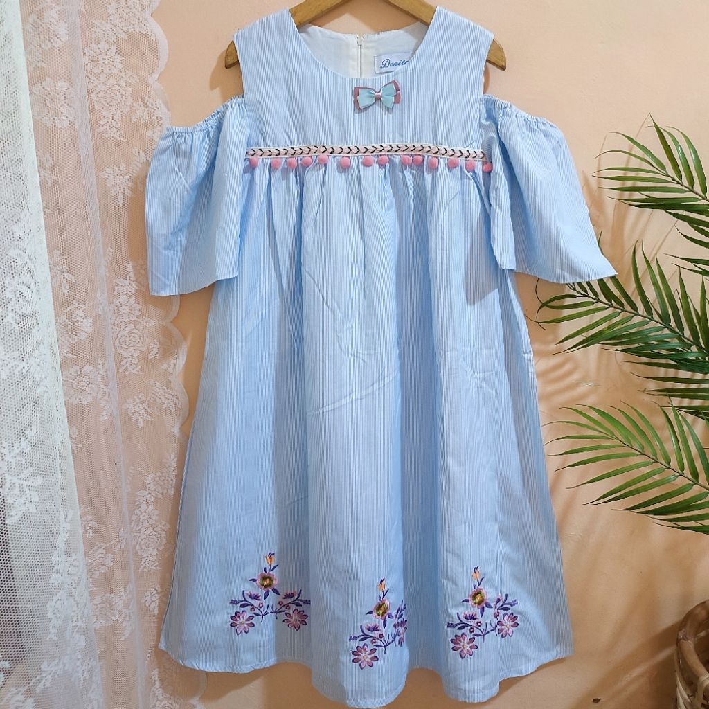 DONITA Size 10 Dress Anak Perempuan Matahari Bahan Katun Donitakids Casual