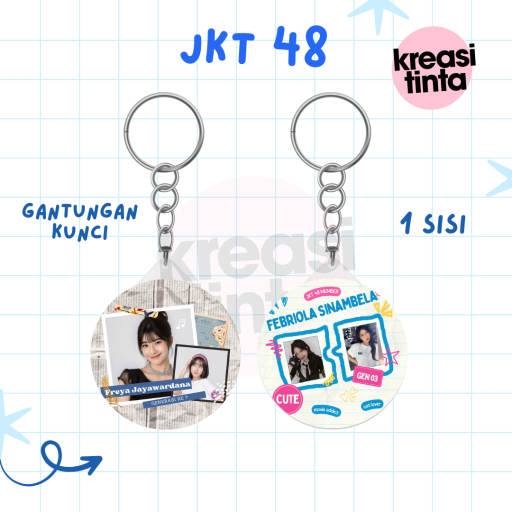 GANCI JKT48 Merchandise JKT 48 Custom Diameter 4.4 cm