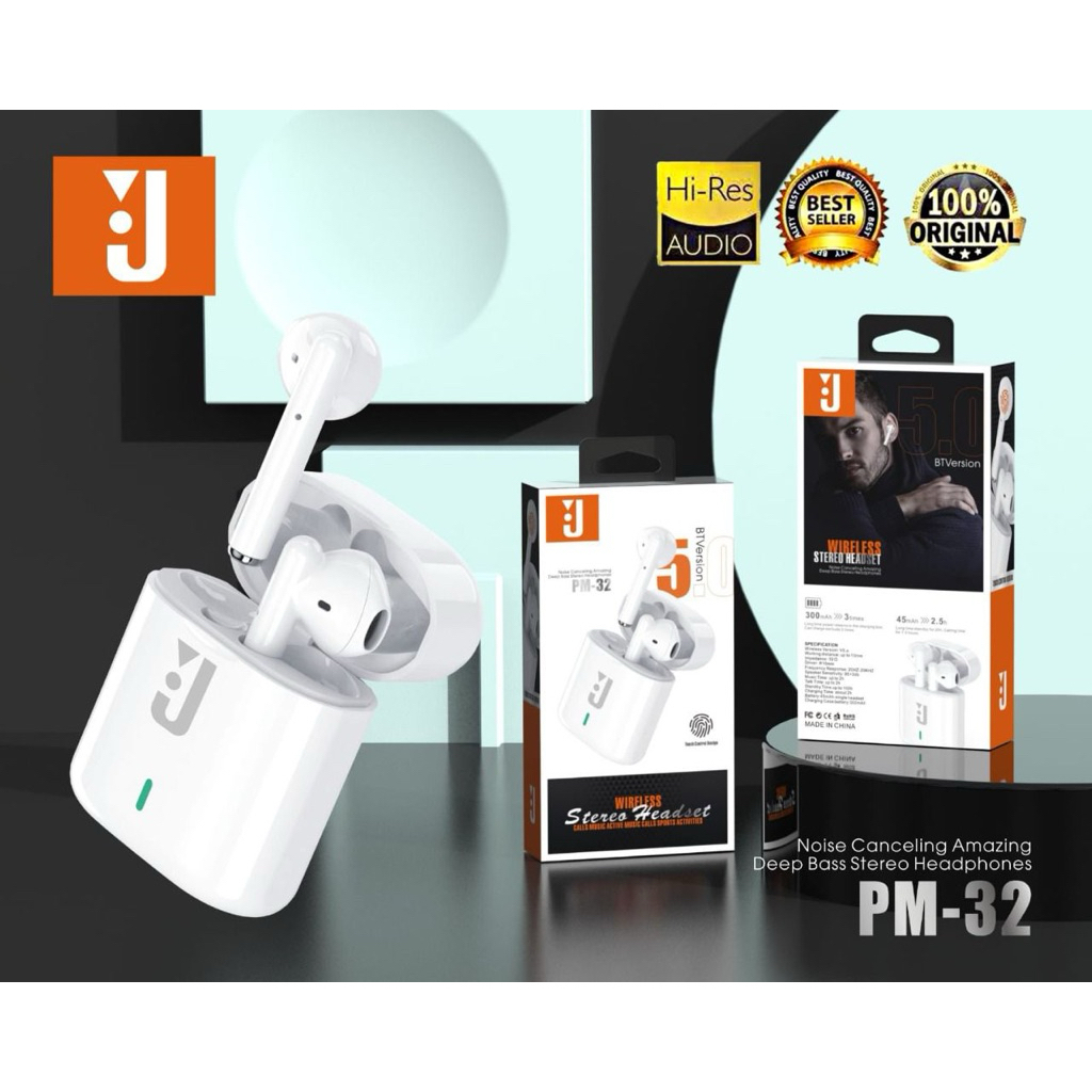 (GROSIRAN) Handsfree  Earphone Bluetooth J PM-32 Wireless Stereo Bass