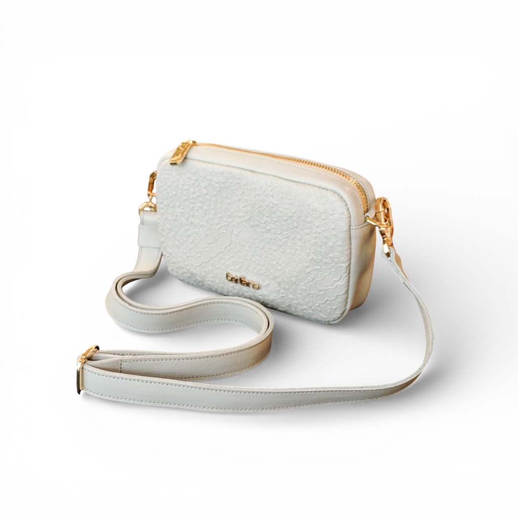 Berliano Leather Naura Bag- Tas Slempang Wanita Minimalis Kulit Sapi Asli Motif Batik