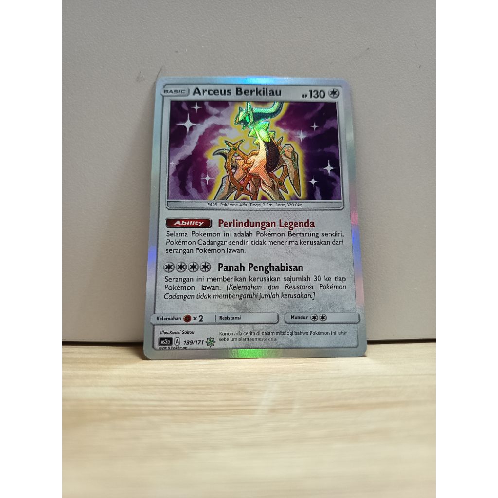 Kartu Pokemon Arceus Berkilau 2019 Original