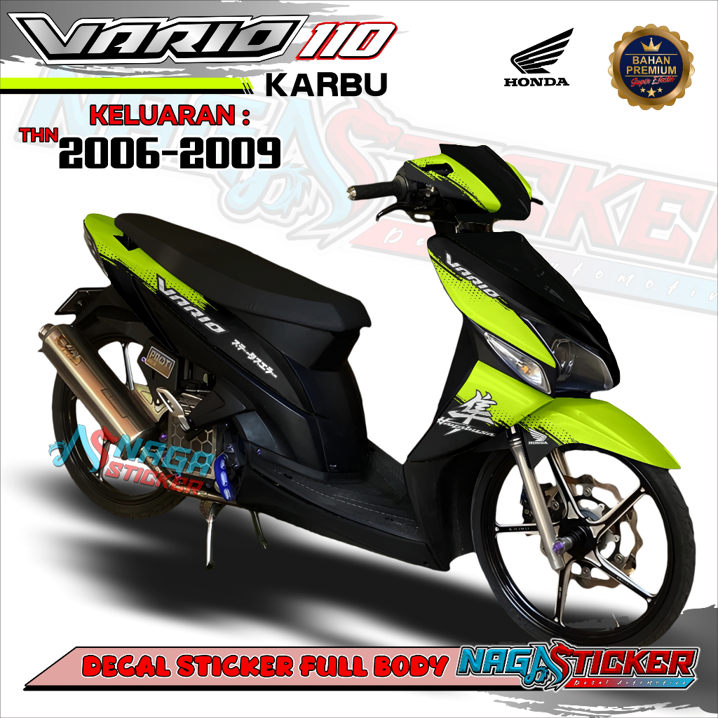 COD Decal Sticker Motor Full Body Honda Vario 110 Karbu 2006 Motif Hayabusa2 VRK11 Desain BisaCustom