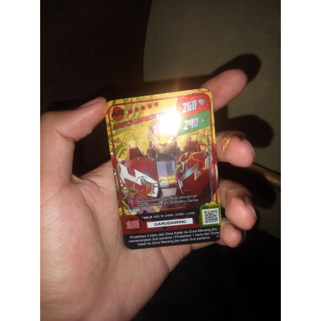 Kartu Boboiboy Choki Choki Mecha Gentar