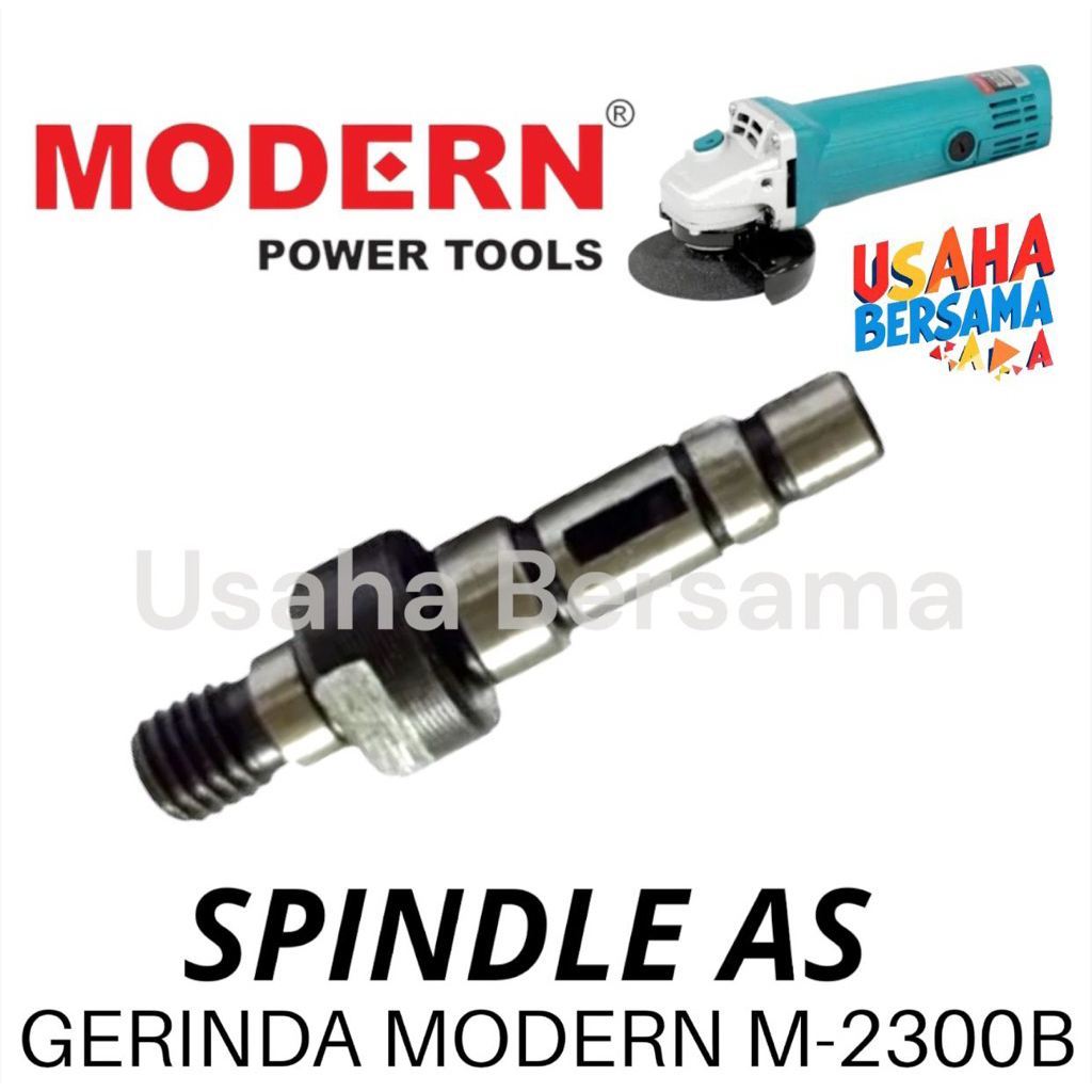SPINDLE AS MESIN GERINDA M2300B MODERN BIRU AS BAGIAN DEPAN GERINDA KEPALA DEPAN GERINDA MODERN M230