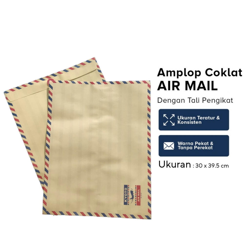 AMPLOP COKLAT AIR MAIL TALI 312/ AMPLOP TALI
