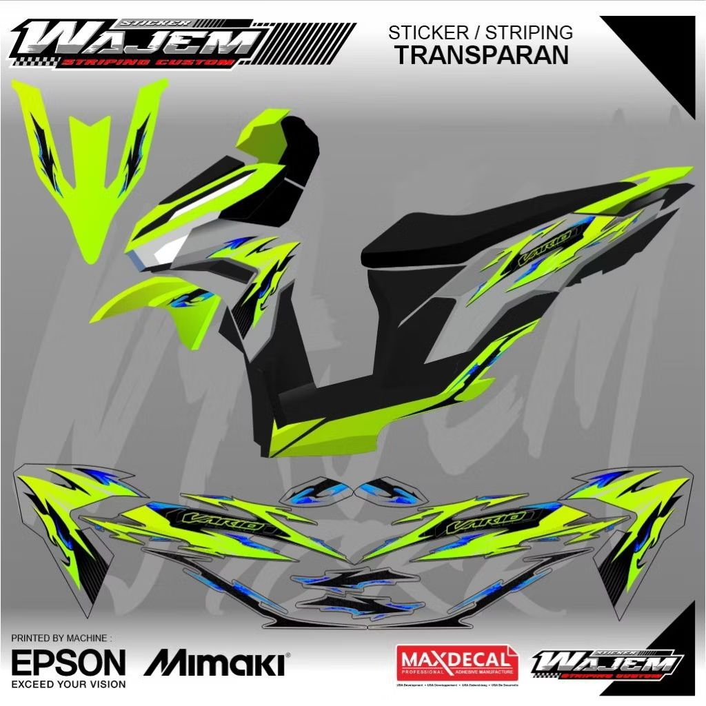 STRIPING STIKER TRANSPARAN VARIO 125 NEW 2023 GEN 2 MOTIF VARKY GEN 2 VIETNAM STYLE