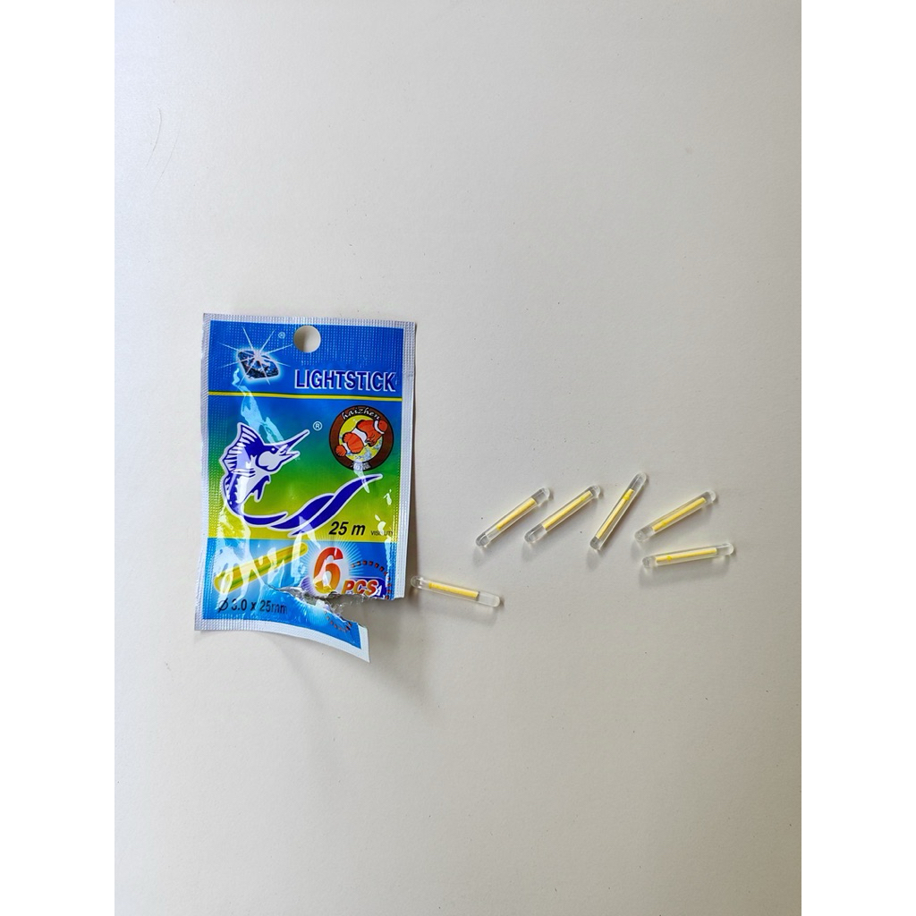 Starlite Fosfor Lightstick Pelampung Pancing Ukuran 3.0 x 26mm Isi 6 pcs