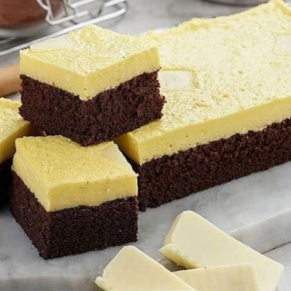 Brownis Cheese cream | Brownies Keju Kukus Lembut creamy Ala Amanda