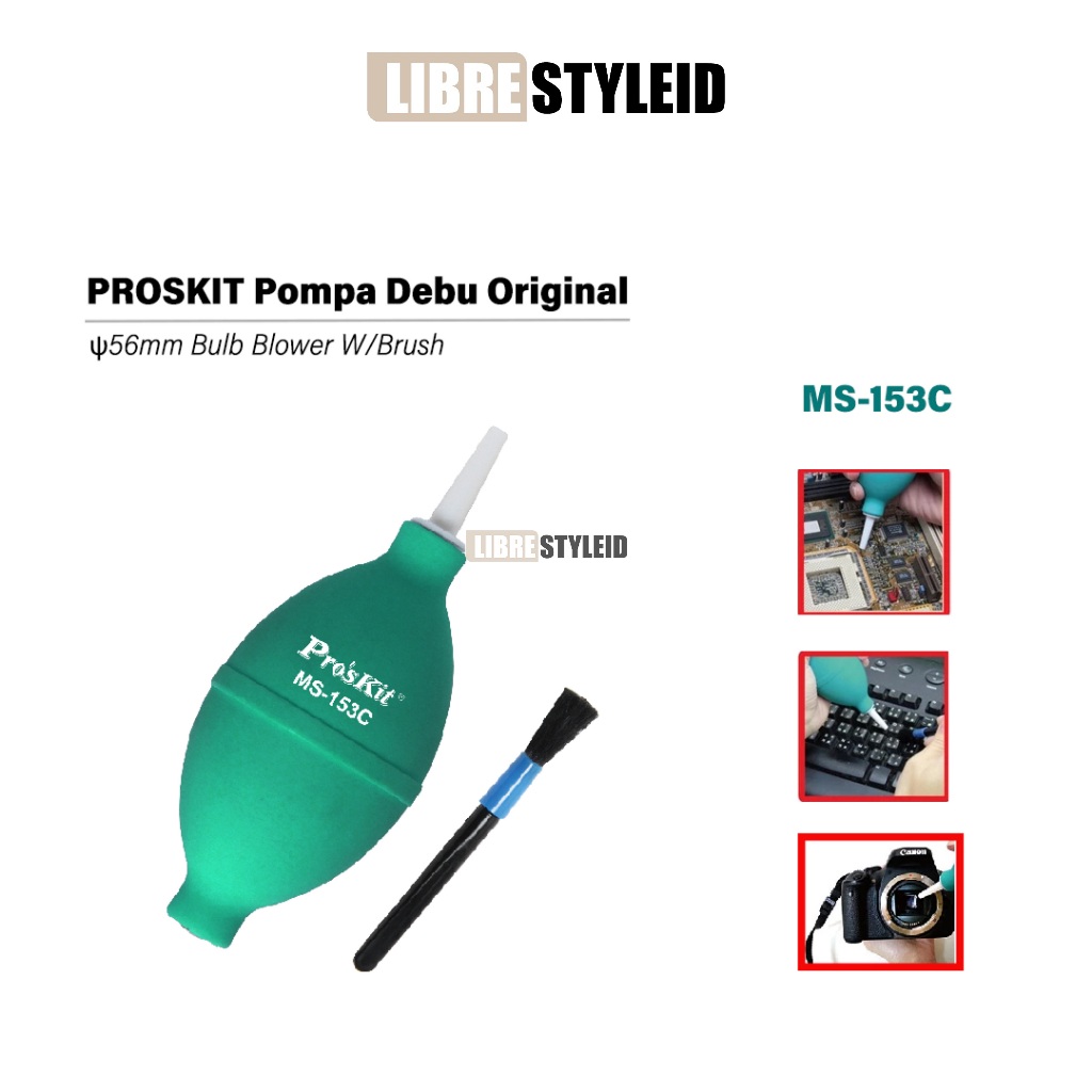 PROSKIT MS-153C Ponpa Debu - Blower Tangan - 56mm Bulb Blower W - Brush Original