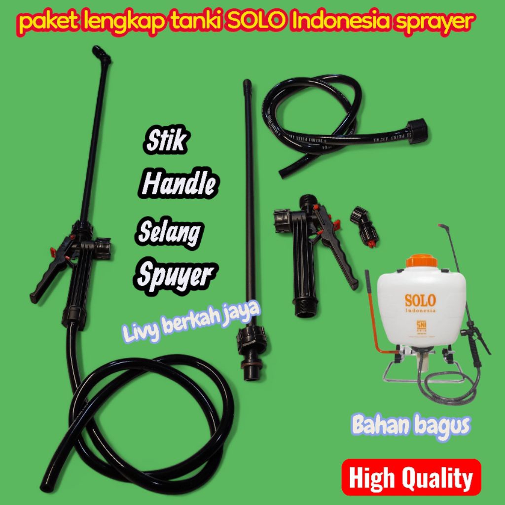 paket lengkap tanki semprot SOLO Indonesia sprayer set selang handle stik nozzle high power